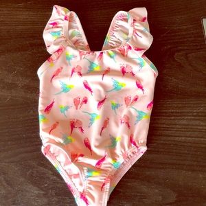 NWOT Egg Baby ruffle shoulder swimsuit